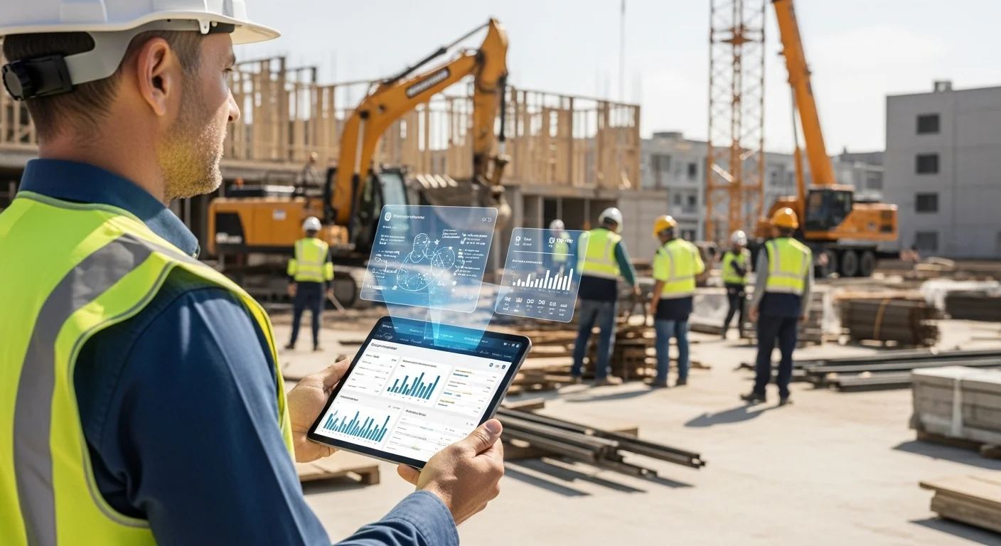 Équipe BTP vérifiant les obligations légales sur un chantier avec AgreON